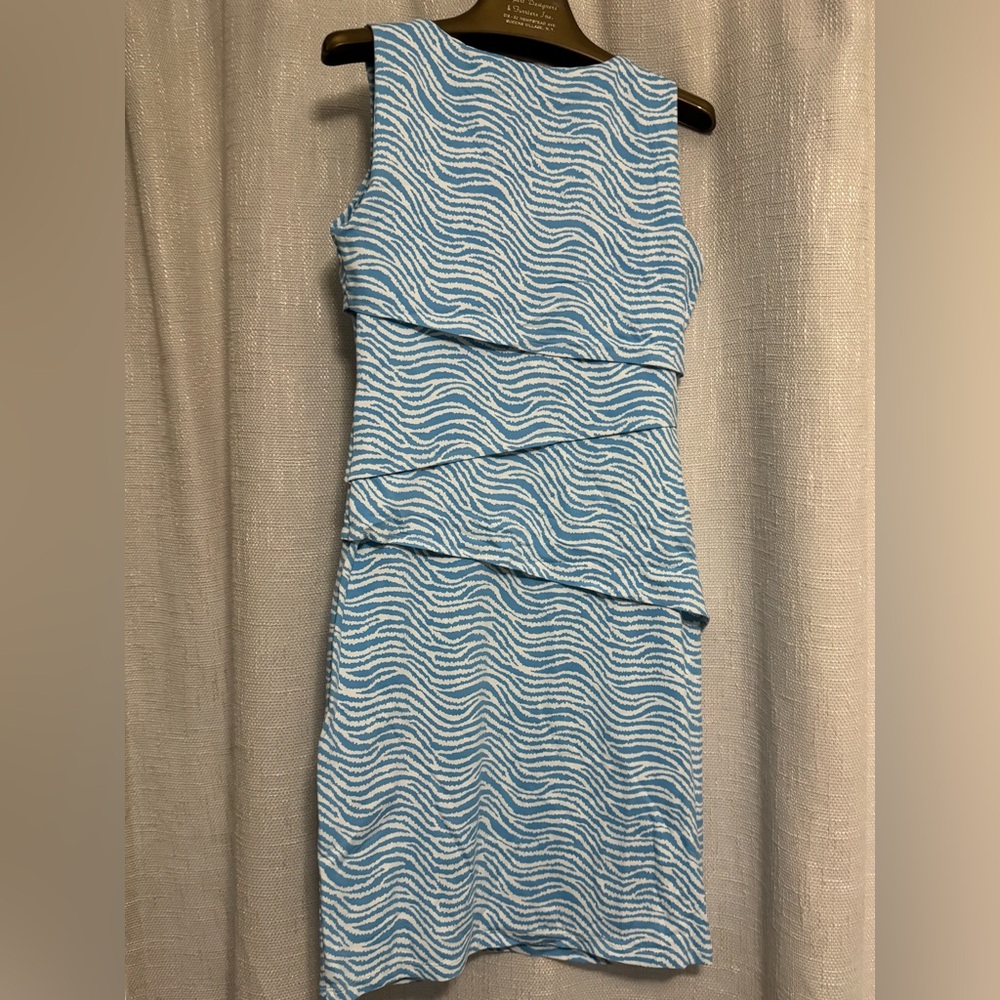 J. McLaughlin Light Blue Textured Mini Dress - Picture 4 of 4